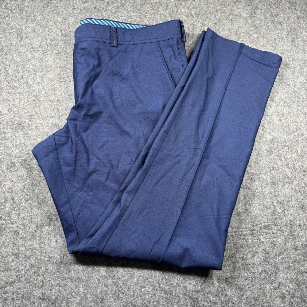 Vaismann‎ Trousers Dress Pants Mens 40x33 Blue Dot Ukrainian Preppy Streamlined